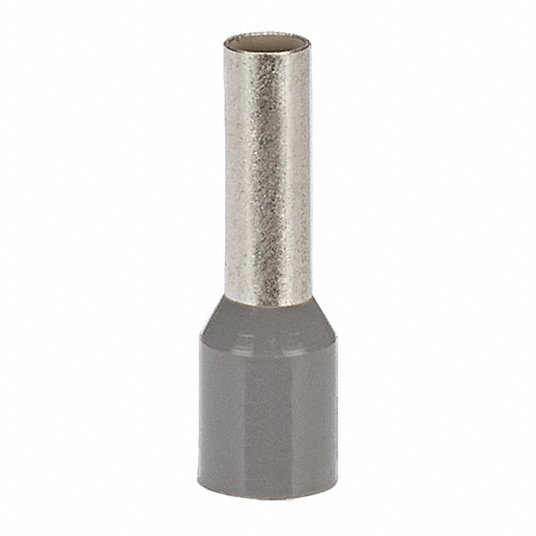 12 AWG Grey Vinyl Ferrule 100 Pack