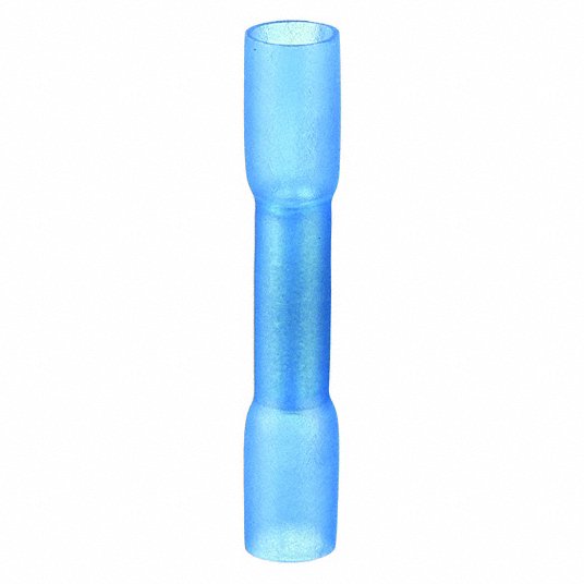16-14 AWG Heat Shrink Butt Splice Blue 100 Pack