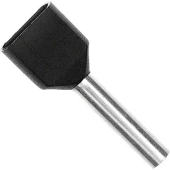 16 AWG Black Twin Wire Ferrule 100 Pack