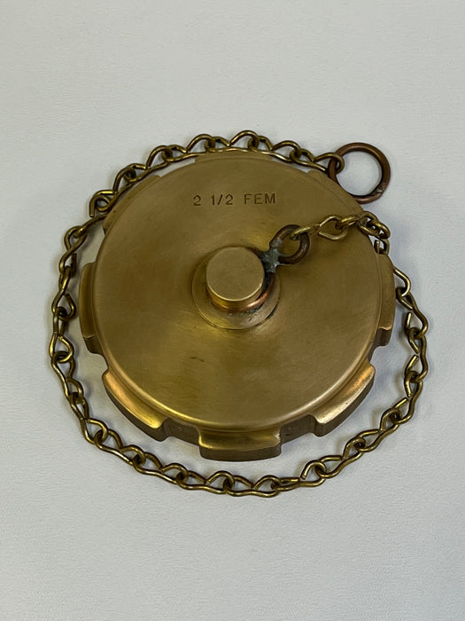 Akron 345 - 2 1/2 FEM Cap - Brass with chain